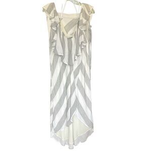 546. Lulus striped top and wrap skirt set small & med